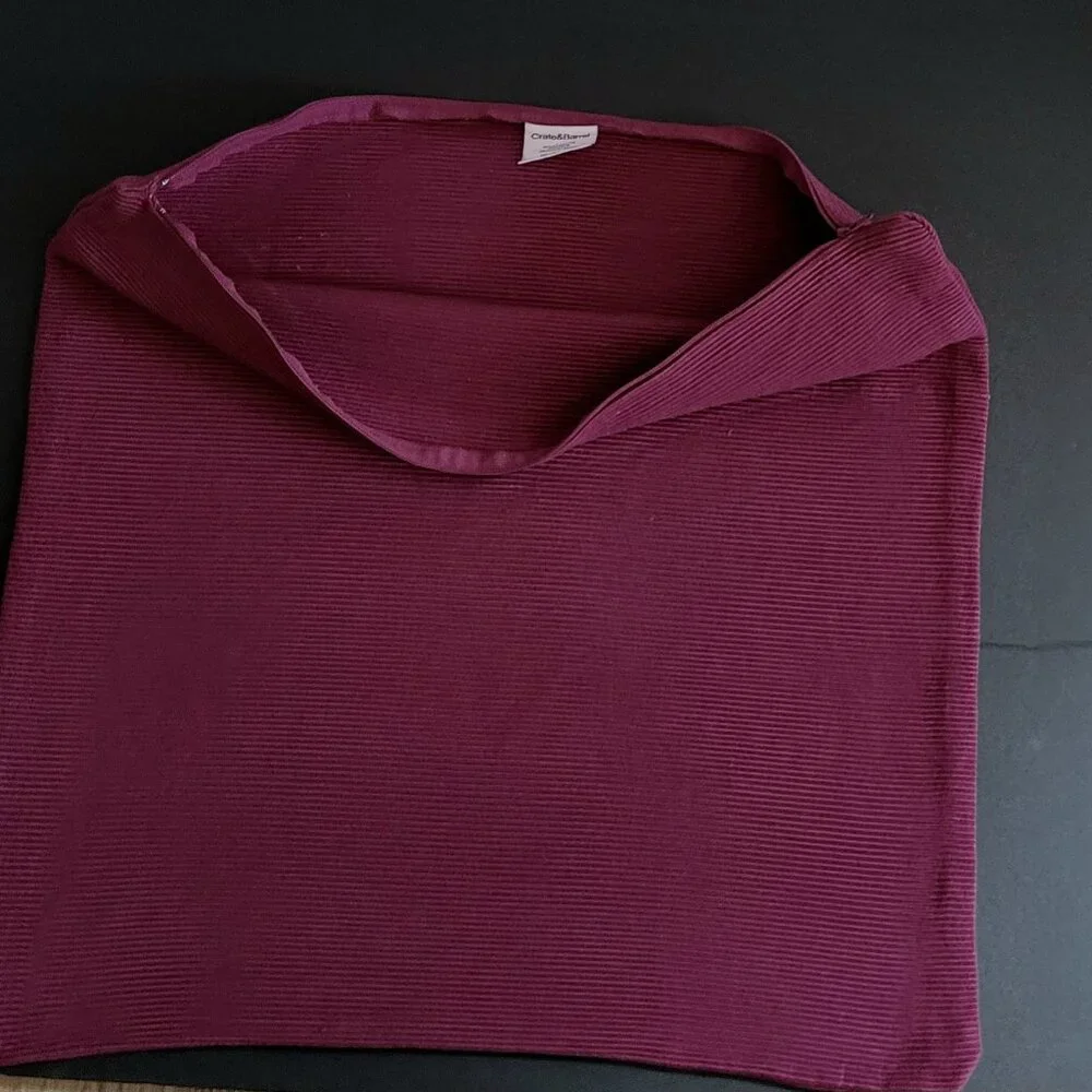 Crate & Barrel Magenta Textured Pillow Cover, 20 x 20